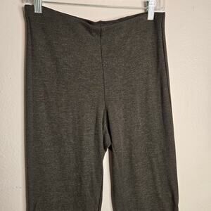 Vince Stretch Knit Elastic Waist Pull On Pant Charcoal M Elevated Casual Comfort